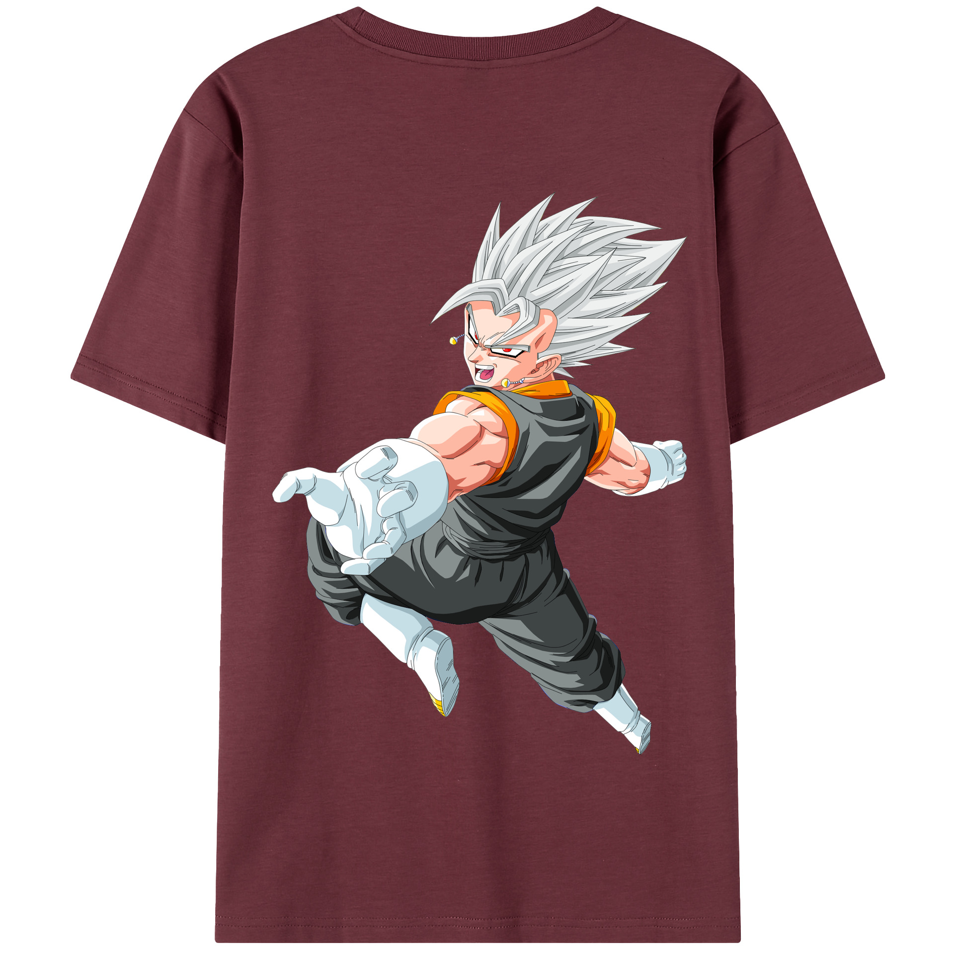 （画像用） ドラゴンボール ベジータ四世（Bejīta Yonsei）DRAGON BALL Vegeta IV 綿100％半袖Tシャツ（背面プリント）